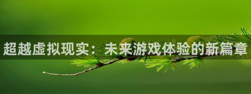 pp电子官网分红：超越虚拟现实：未来游戏体验的新篇章